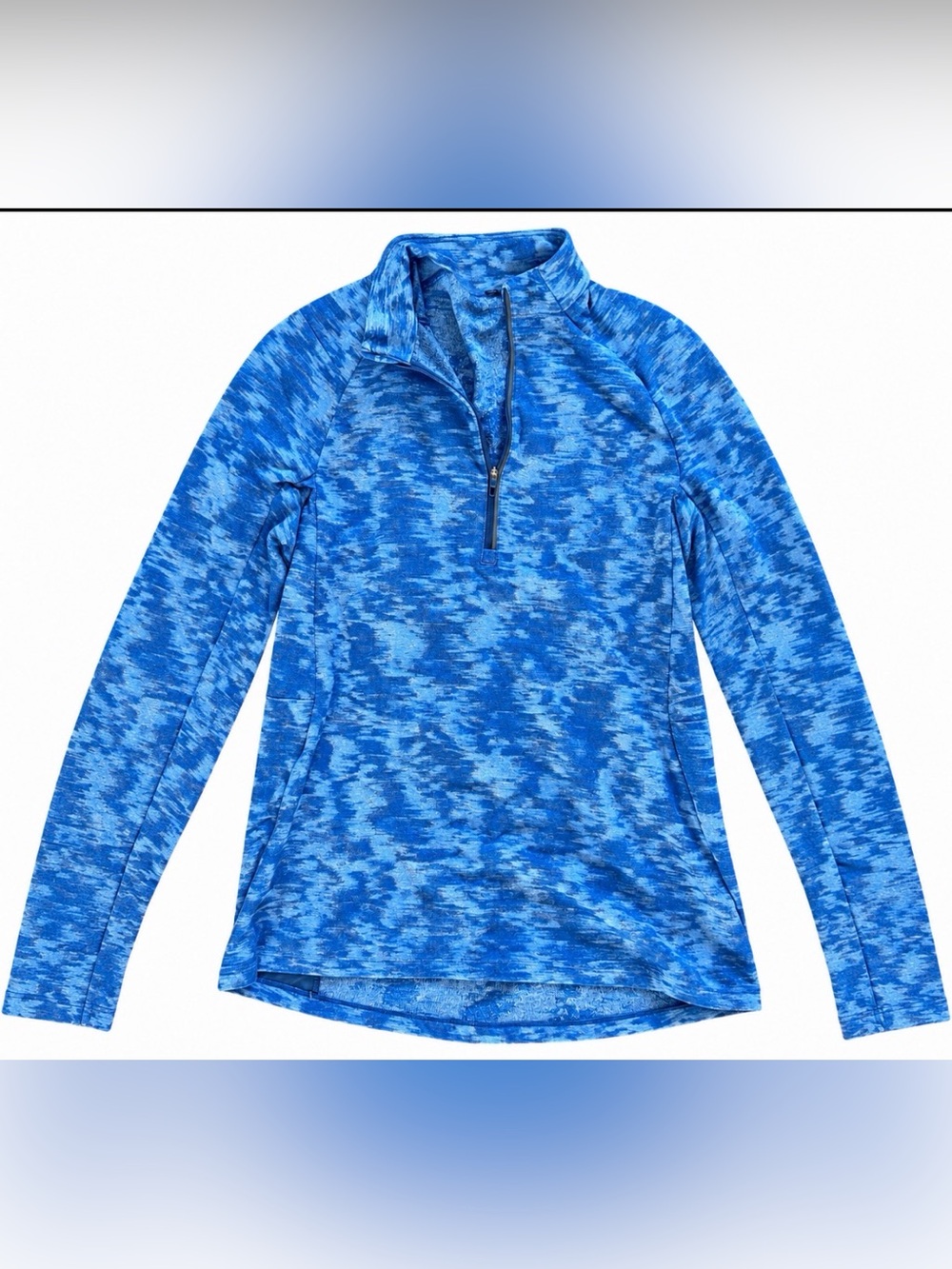 lululemon athletica Men's Blue Heathered Half-Zip Sweater